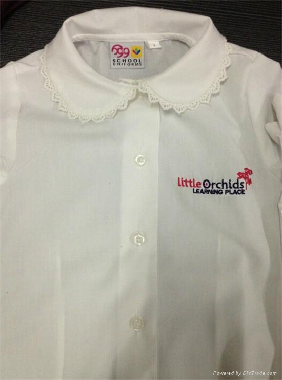 Girls boys shirts school uniform shirts white schools shirts for kids 3