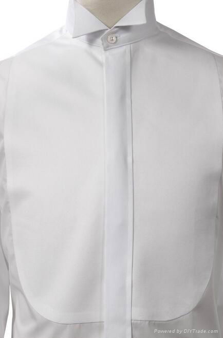 White Tuxedo Shirts Mandarin Wing tip collar man Shirts Wedding drss shirts 2