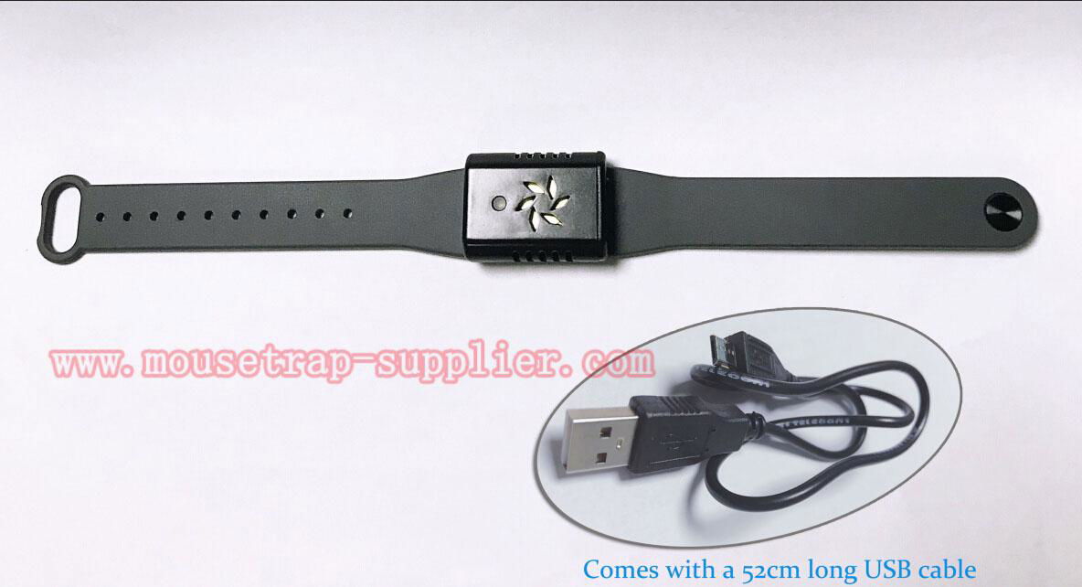 New Rechargeable Smart Ultrasonic Electronic Tablet Insects Repeller Bracelet 2