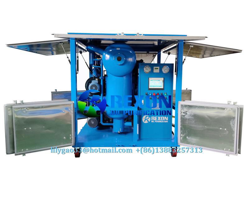 Weather-proof Double-stage Vacuum Transformer Oil Purifier 