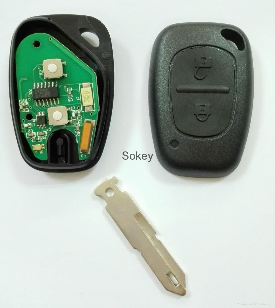 High quality 2buttons RenaultCAR key contain PCF7946 transponder chip, 434Mhz 2