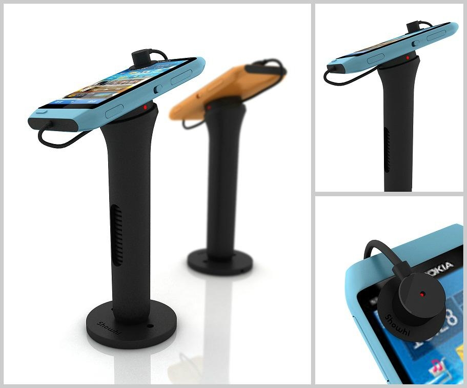 Security Display Stand for Cellphone with alarm and charge function 2