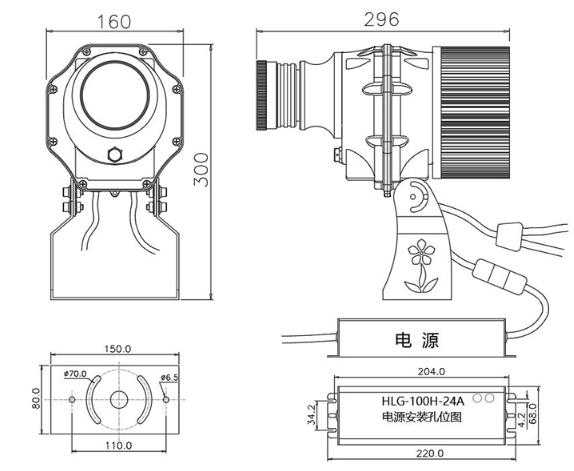 戶外水紋投影燈定製IP65 2