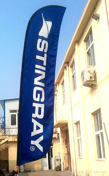 Promotional polyester Feather Flags used on Advertising exhibition event outdoor