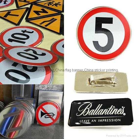 Custom made metal badges as aluminum signs,metal signs &scutcheon with full colo 3