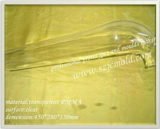 Transparent PMMA CNC rapid prototype 3