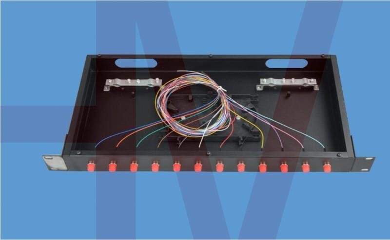 Optical fiber cable splice connection terminal splitting panel box 9