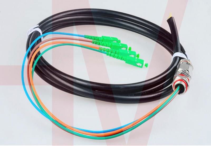 Bundle bunched ribbon outdoor waterproof optic fiber patchcord pigtail connector 4