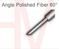 Lensed fiber optic fiber angle polishing