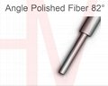 Lensed fiber optic fiber angle polishing