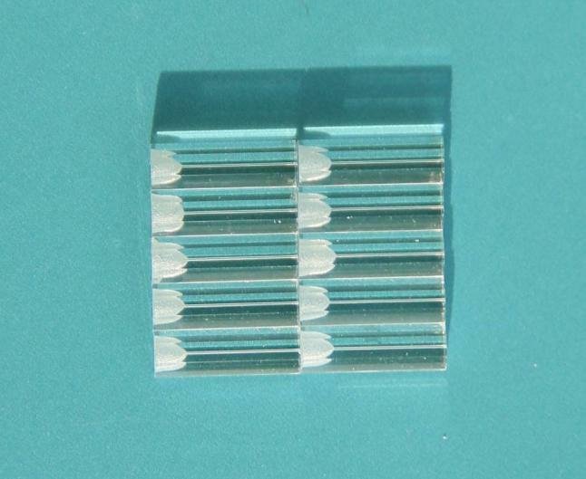 Custom 1.25mm square glass tube fiber ferrule rectangular capillary 6