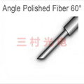 Angle-polished lensed fiber