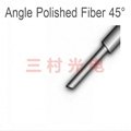 Angle-polished lensed fiber