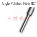 Angle-polished lensed fiber