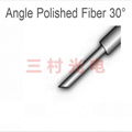 Angle-polished lensed fiber