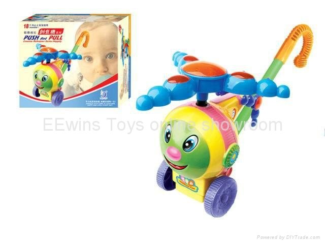 Push pull toys lighting helicopter