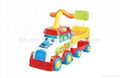 Electronic musical toys happy car head baby walker with seat(ride-on or push)