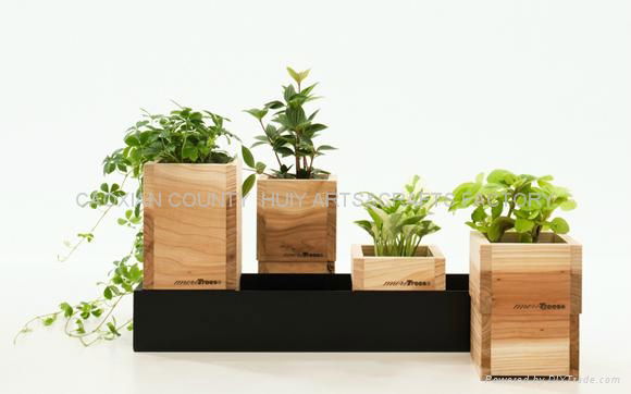 Wooden flower box