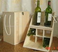 6 bottle wood box