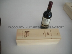 Wooden wine box for 1 bottle