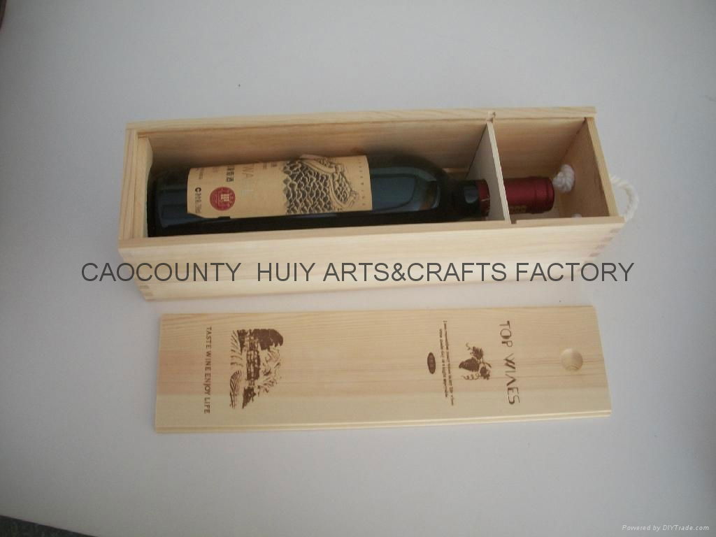 Wooden wine box for 1 bottle 2