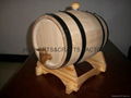 American Oak Barrel with Black Hoops