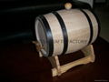 American Oak Barrel with Black Hoops 3