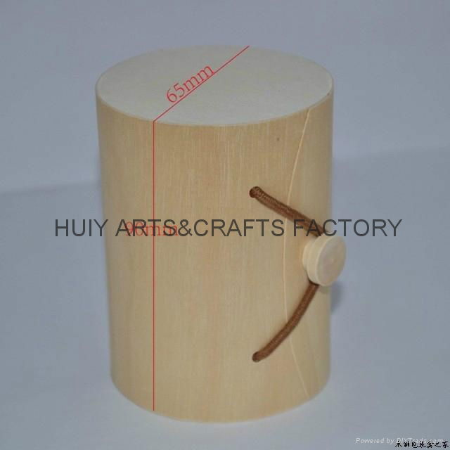 Round shape wooden tube for candy or cigarette 2