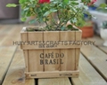 Square shape wooden flower planter box