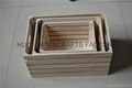 Set of 3 square wood crates 