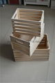 Set of 3 square wood crates  5