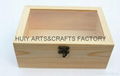 Unfinished wooden box with many dividers and hinged lid 4