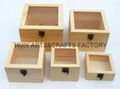 Unfinished wooden box with many dividers and hinged lid 10