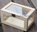 Unfinished wooden box with many dividers and hinged lid 15