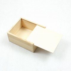 Wooden sliding cover box for storage