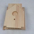 Bird Houses House Shaped Bird Feeder Wooden Bird House Hanging Outdoor 3