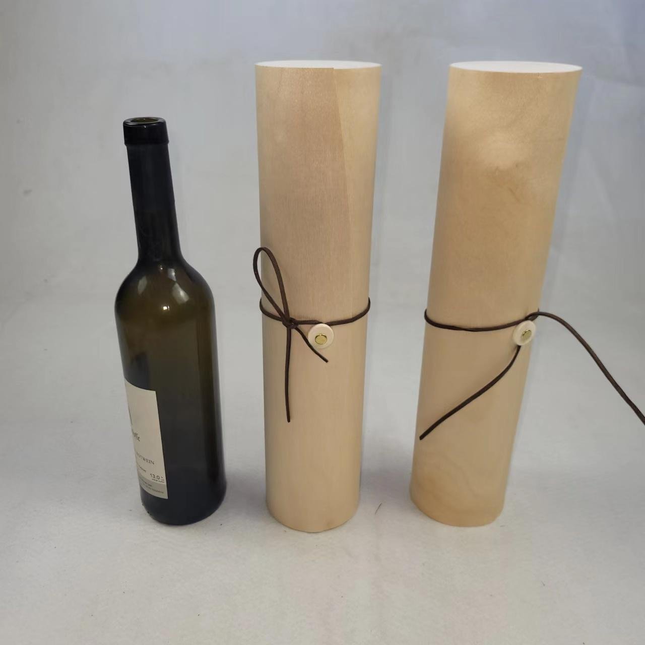 round red wine package wooden wine box for expensize wine