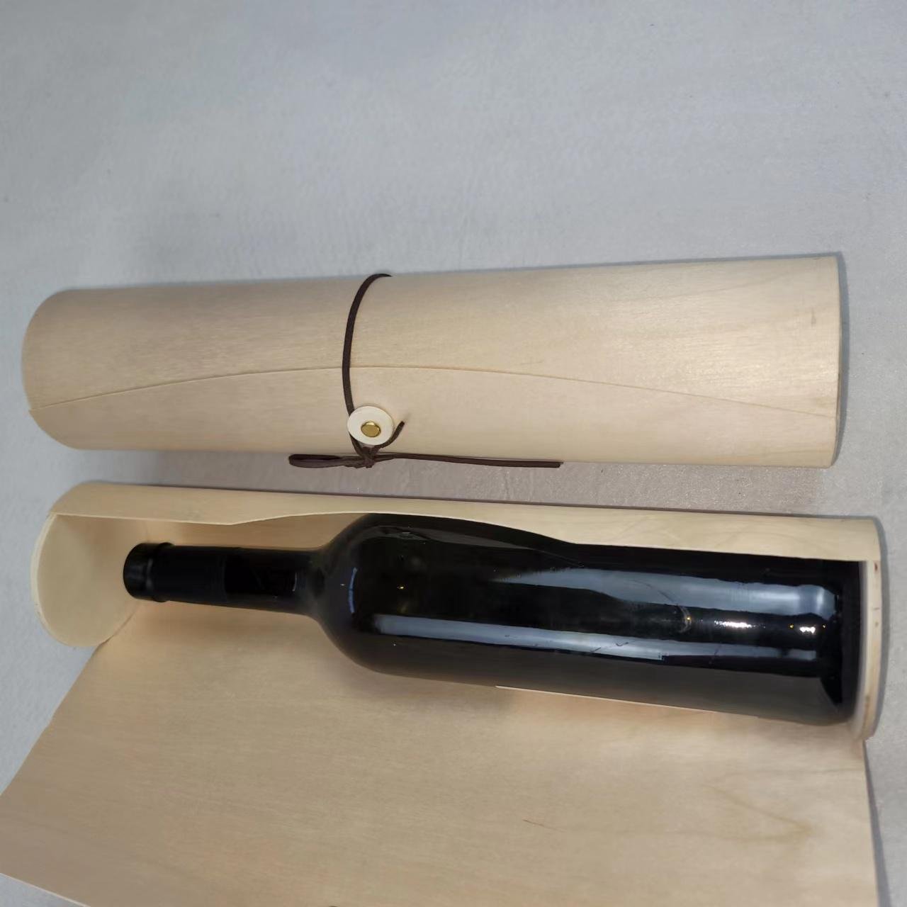 葡萄酒木盒紅酒包裝圓形木製盒子 3