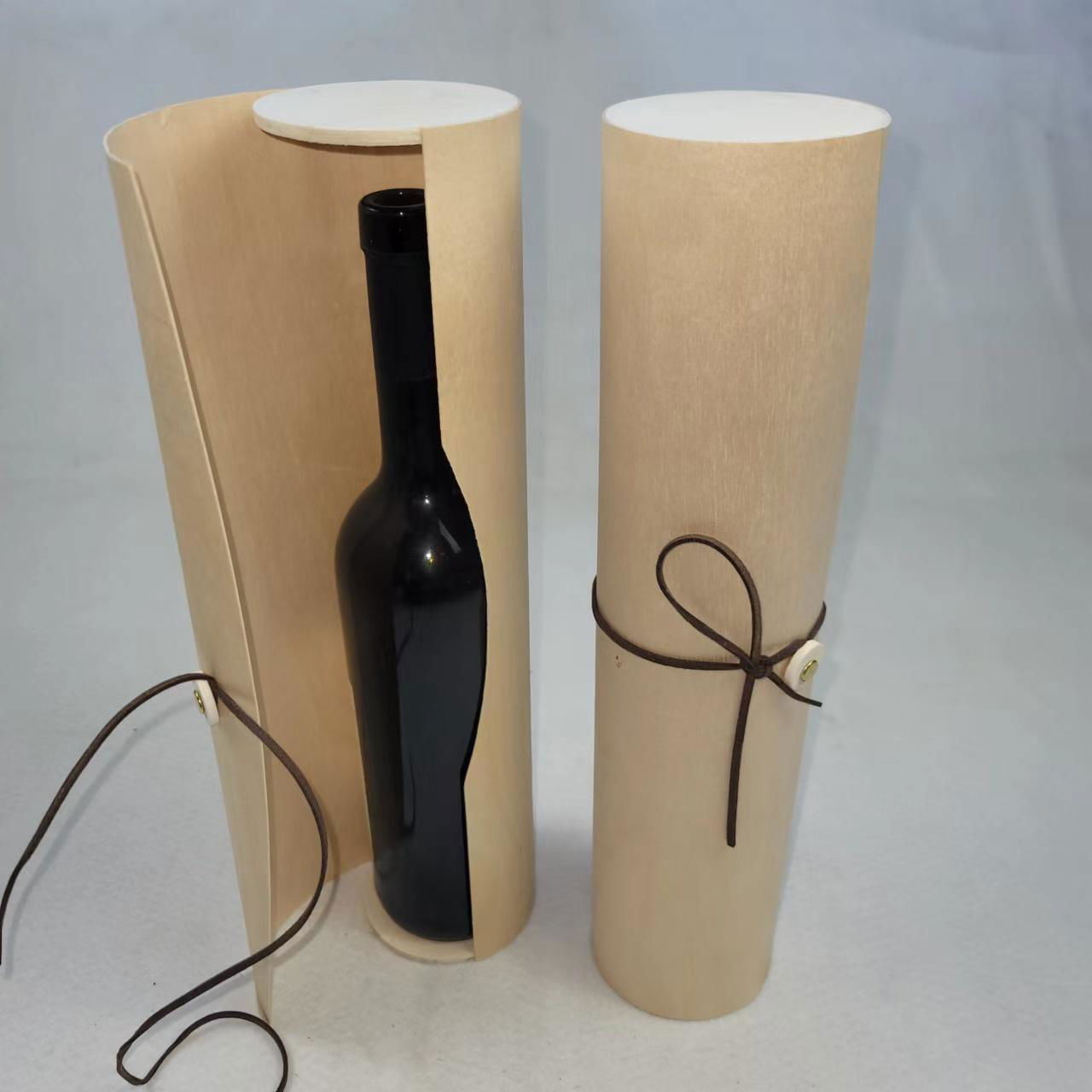 round red wine package wooden wine box for expensize wine 4