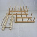 wooden Bamboo Dish Plate Bowl Cup Book Pot Lid Cutting Board Drying Rack 3