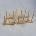 wooden Bamboo Dish Plate Bowl Cup Book Pot Lid Cutting Board Drying Rack