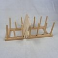 wooden Bamboo Dish Plate Bowl Cup Book Pot Lid Cutting Board Drying Rack 4