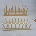 wooden Bamboo Dish Plate Bowl Cup Book Pot Lid Cutting Board Drying Rack 5