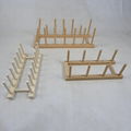 wooden Bamboo Dish Plate Bowl Cup Book Pot Lid Cutting Board Drying Rack 8