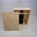 BSCI sliding lid pine Wood Wine Bottle Holder Decorative Wooden Gift Box  2