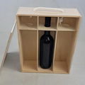 BSCI sliding lid pine Wood Wine Bottle Holder Decorative Wooden Gift Box 