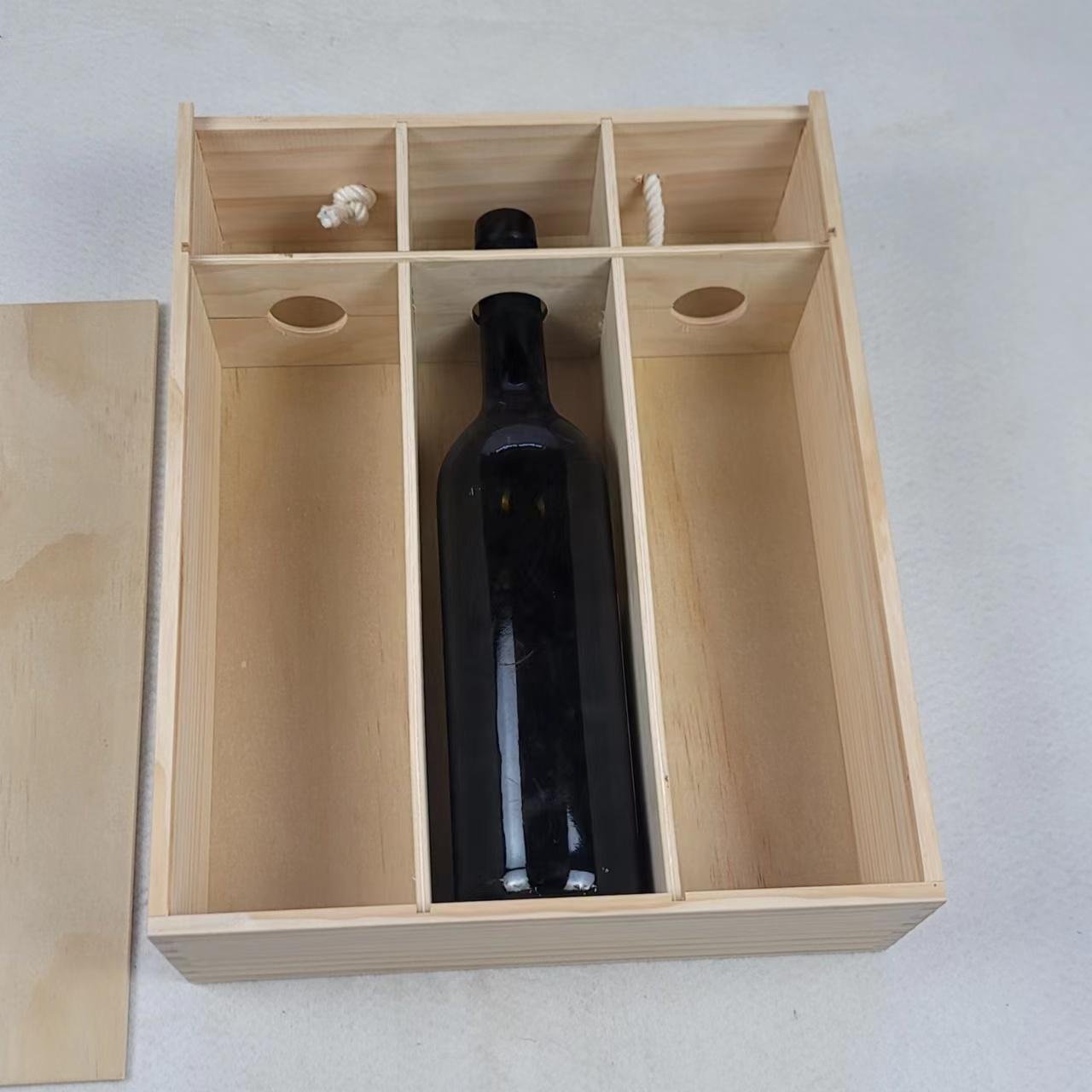 松木酒盒葡萄酒包裝木盒三瓶裝 5