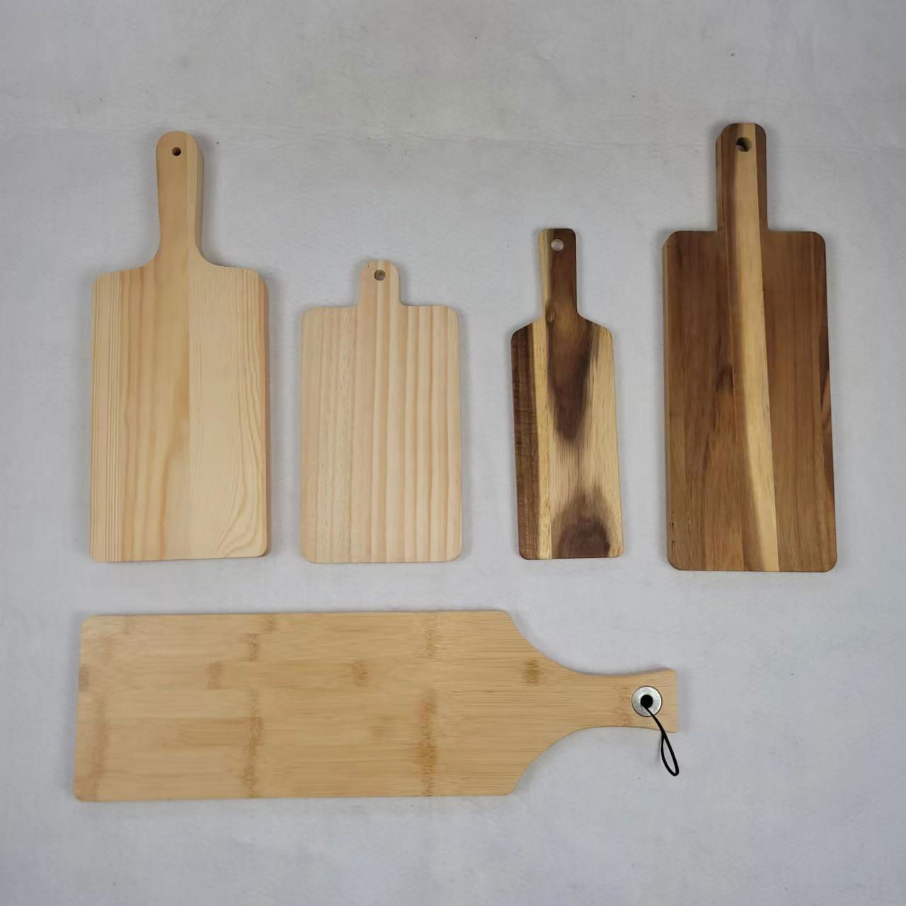 木制披萨板，上菜托盘，竹木松木砧板菜板 4