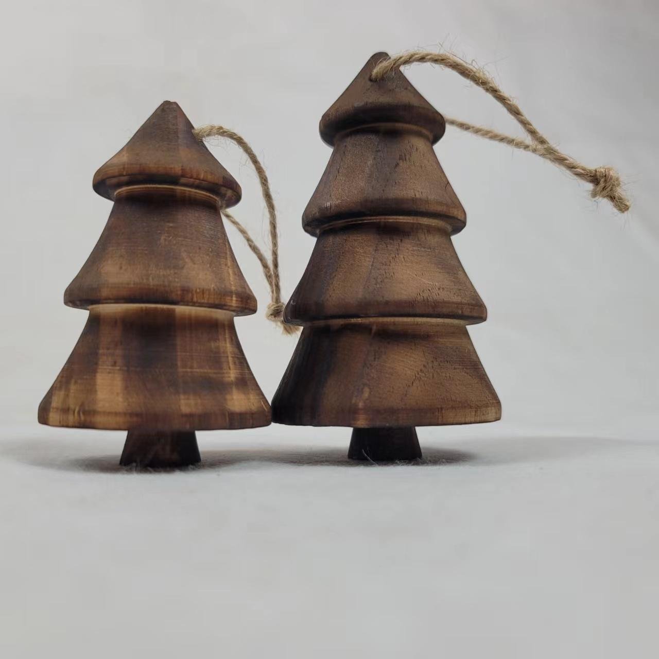 Solid wood Christmas tree ornaments, household ornaments, Christmas tree pendant 5