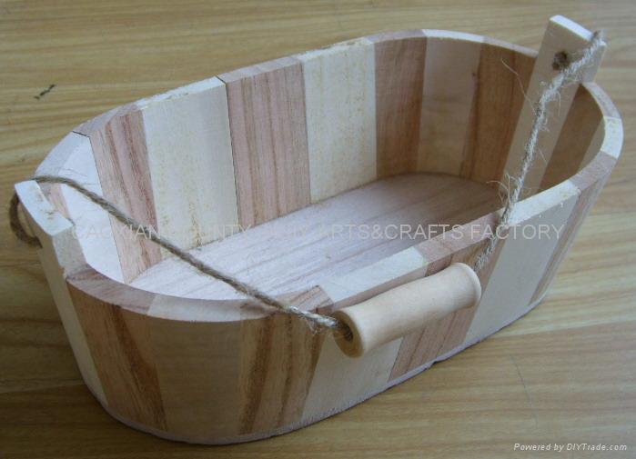 wooden bucket